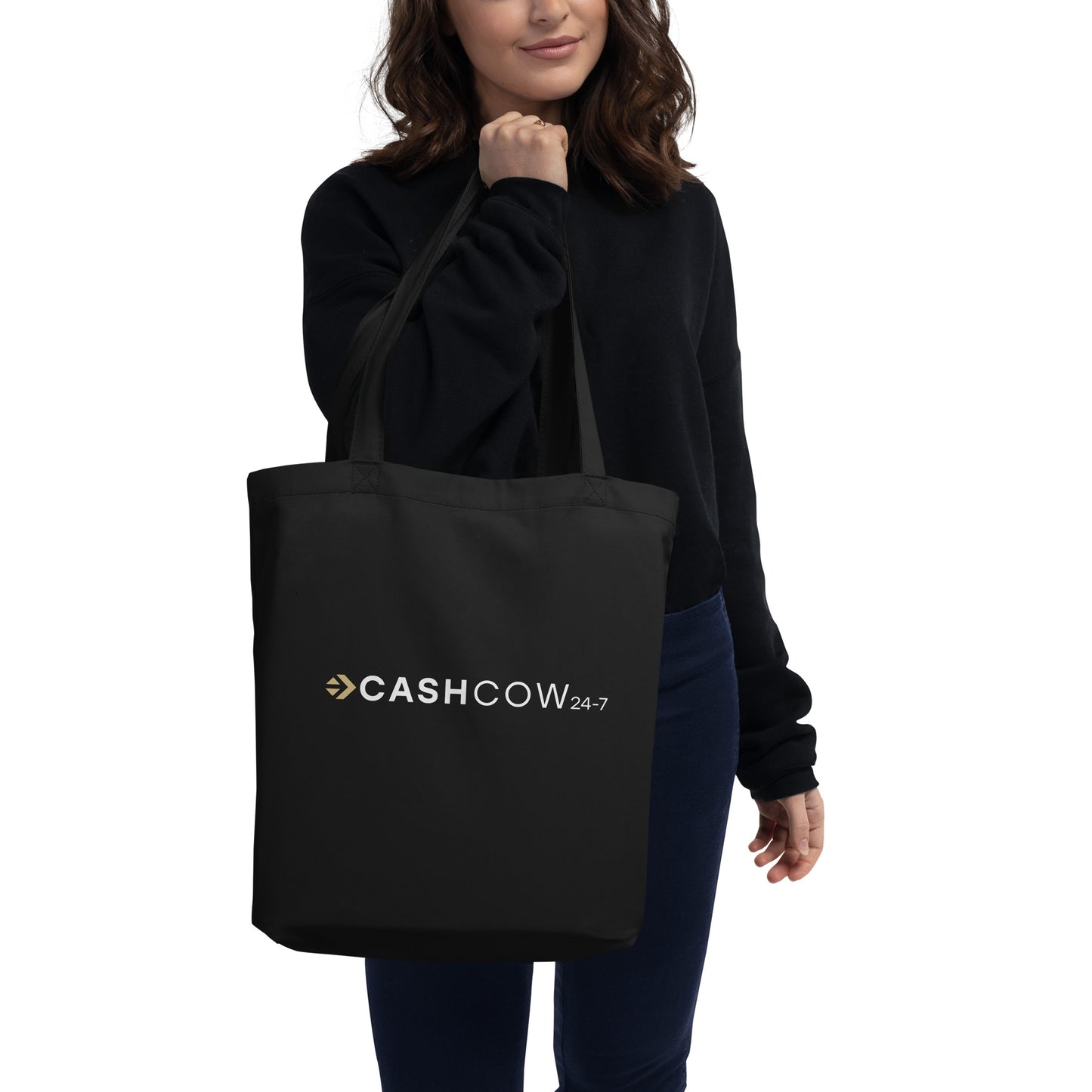 Bio-Stoffbeutel mit Cashcow24-7 Logo