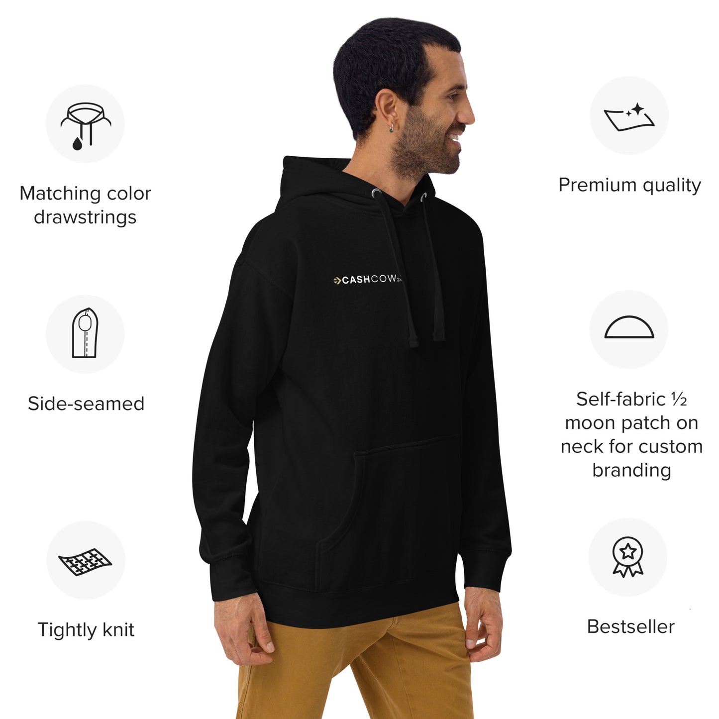 Unisex-Kapuzenpullover CashCow liefert ab