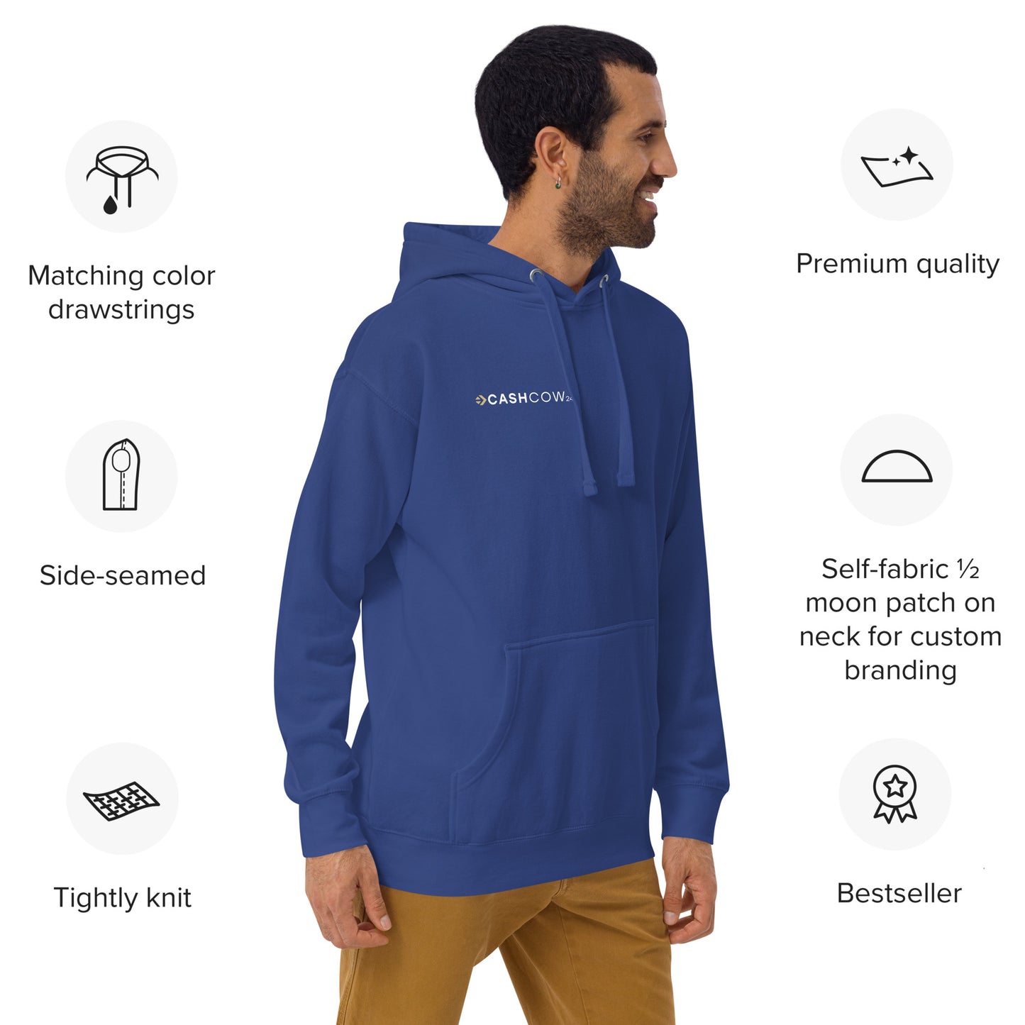 Unisex-Kapuzenpullover CashCow liefert ab